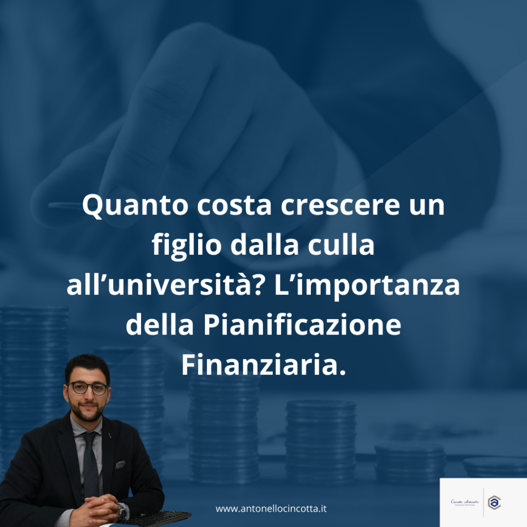Rappresentazione visiva dell'articolo: Quanto costa crescere un figlio dalla culla all’università? L’importanza della Pianificazione Finanziaria.
