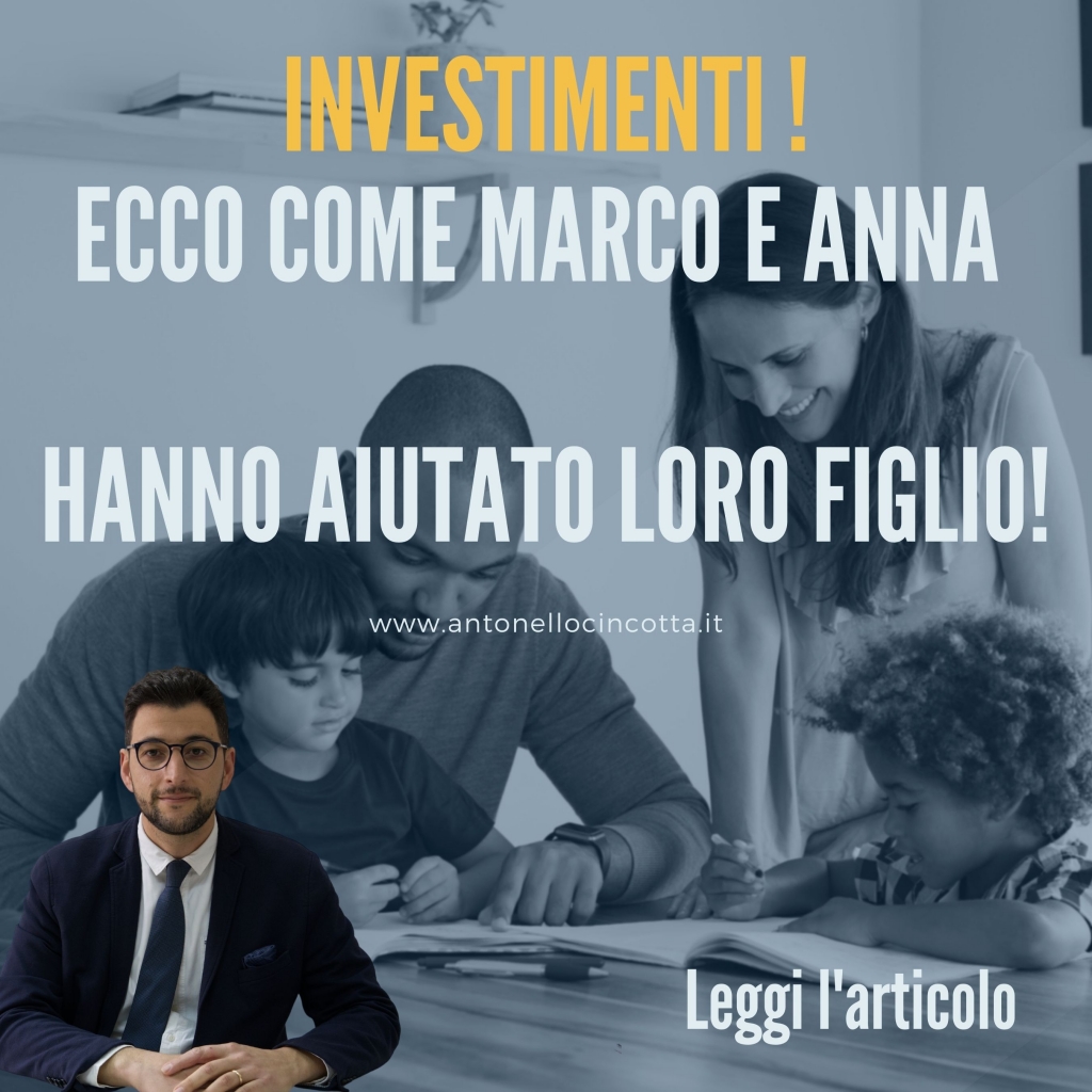 Rappresentazione visiva dell'articolo: Come posso aiutare mio figlio, a crearsi un capitale.
Un piccola storia